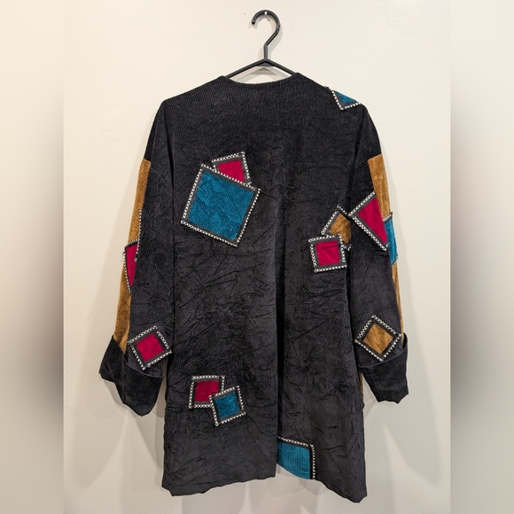 Rare Vintage 80s 90s Red Rover Corduroy Patchwork Jacket - Oversized - Picture 4 of 8